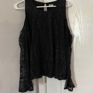 Hollister cold shoulder lace top